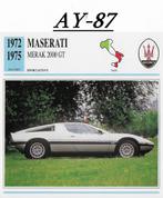 Ay87 autokaart maserati merak 2000 gt ( 1972 - 1975 ), Ophalen of Verzenden, Zo goed als nieuw, Auto's