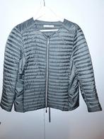 Monari Donkergrijs Gewatteerde Jas Met Rits Maat 42, Monari, Maat 42/44 (L), Ophalen of Verzenden, Zo goed als nieuw