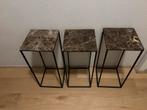Bijzettafel marmer 3X (60x25), Huis en Inrichting, Woonaccessoires | Zuilen en Pilaren, Ophalen of Verzenden, Zo goed als nieuw