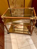 Glazen salontafel /wagon, Huis en Inrichting, 50 tot 100 cm, Glas, Gebruikt, Rechthoekig
