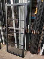 83x201,5cm binnendeur opdek L Staal look zwart rookglas SL12, Ophalen, 80 tot 100 cm, ., Glas