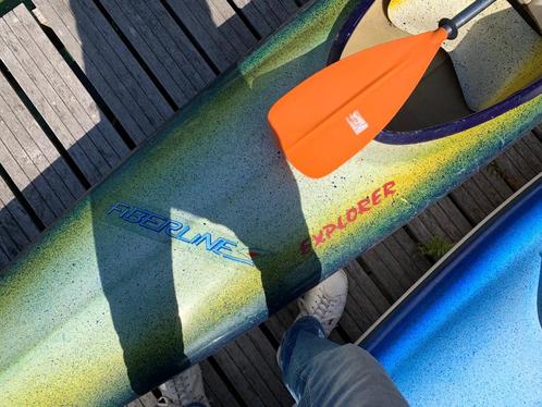 2 stuks fiberline explorer kajaks 300 per stuk vaste prijs !, Watersport en Boten, Kano's, Gebruikt, Kajak, Eén persoon, Met peddels