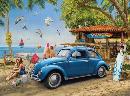 Eurographics - VW Surf Shack - 1000 stukjes, Hobby en Vrije tijd, Denksport en Puzzels, Nieuw, Legpuzzel, 500 t/m 1500 stukjes