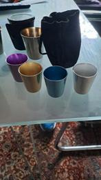 Set vintage bekertjes o.a. aluminium cups, Antiek en Kunst, Ophalen of Verzenden