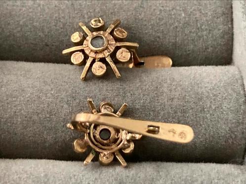 Prachtige sierlijke gouden oorhangers, oorbellen, Antiek en Kunst, Antiek | Goud en Zilver, Goud, Ophalen of Verzenden