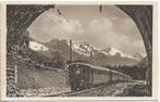 Trein - lotschenbergbahn - 23091 - zwitserland, Ophalen of Verzenden, Zo goed als nieuw, Trein, Kaart of Prent