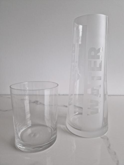 Karaf en glas, Huis en Inrichting, Keuken | Servies, Nieuw, Glas of Glazen, Overige stijlen, Glas, Ophalen of Verzenden
