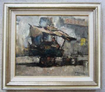 ==Jan Korthals 1916-1972==koopman bij stalletje in PARIJS== beschikbaar voor biedingen