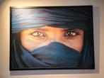 Grote ingelijste wanddecoratie – “Tuareg – eyes” – 12595 cm, Huis en Inrichting, Woonaccessoires | Schilderijen, Tekeningen en Foto's