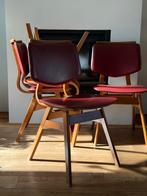 4x Eetkamerstoelen, Midcentury Modern | jaren 60 | Vintage, Huis en Inrichting, Stoelen, Ophalen, Gebruikt, Bruin, Vier