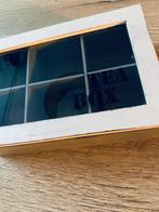 Vintage theedoos / opbergdoos met glazen klep, Ophalen of Verzenden, Opbergdoos