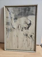 Hert met jong van Han van Meegeren (43 x 60 cm), Antiek en Kunst, Ophalen