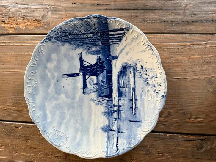 Vintage Wandbord met Molen Voorstelling, Antiek en Kunst, Antiek | Wandborden en Tegels, Ophalen of Verzenden