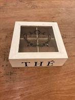 Theedoos wit met 4 vakken, Huis en Inrichting, Ophalen, Gebruikt