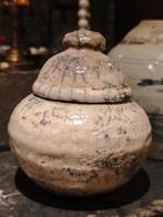 Raku aardewerk pot met deksel, Ophalen of Verzenden, Overige kleuren, Aardewerk of Porselein, Minder dan 50 cm