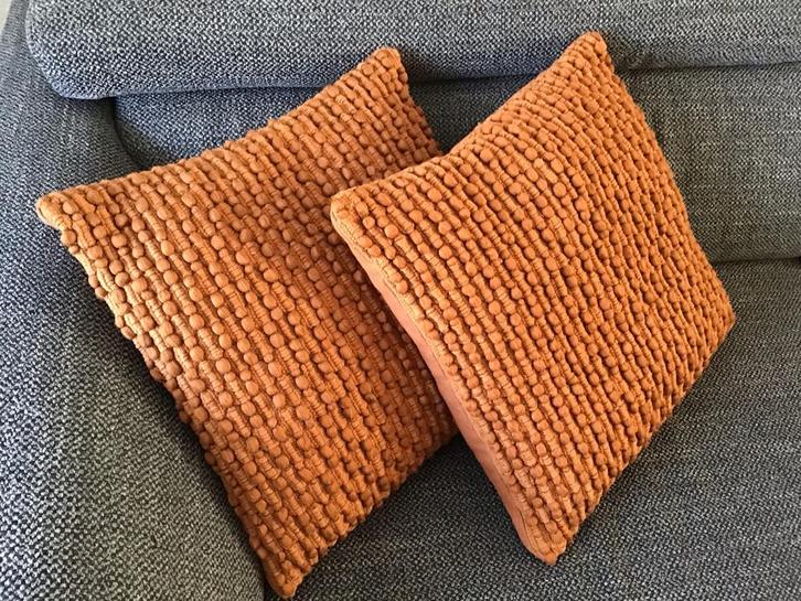 Sierkussens - Terracotta, Beige/Grijs & Kaaf - Zo goed als n, Huis en Inrichting, Woonaccessoires | Kussens, Zo goed als nieuw