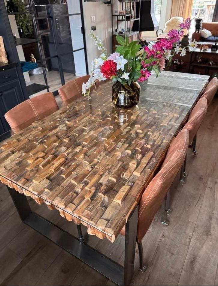 Inboedel - Den Bommel - Rofra, Huis en Inrichting, Banken | Bankstellen, Gebruikt, 200 tot 250 cm, 75 tot 100 cm, Metaal, Ophalen