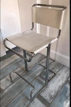 1 x Stendig barkruk tuigleer, Huis en Inrichting, Barkrukken, 1 kruk, Ophalen of Verzenden, Gebruikt, 60 tot 90 cm