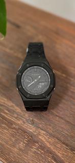 Casio G-Shock ga2100 mod zwart, Sieraden, Tassen en Uiterlijk, Horloges | Heren, Nieuw, Casio, Kunststof, Staal
