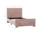 Nieuw in doos! vidaXL Bedframe Fluweel Roze 90x200 cm, 90 cm, Nieuw, Ophalen of Verzenden, 200 cm