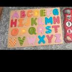 1 houten puzzel, alphabet, Kinderen en Baby's, Ophalen of Verzenden, Zo goed als nieuw