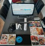 Wii met spellen just dance u-sing wii play wii sports, Ophalen of Verzenden, Zo goed als nieuw, Met 1 controller