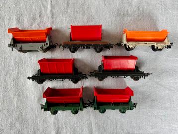 7x H0 kiepwagons Fleischmann/Roco/Piko/Lima beschikbaar voor biedingen