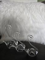 Vintage glazen zwaantjes, set van 3., Antiek en Kunst, Ophalen of Verzenden