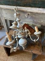 Franse oude hanglamp**het geruite roosje**, Antiek en Kunst, Antiek | Lampen, Ophalen of Verzenden