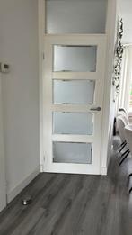 Opdek binnendeur met glas, Doe-het-zelf en Verbouw, Deuren en Horren, 80 tot 100 cm, Binnendeur, Minder dan 200 cm, Ophalen of Verzenden