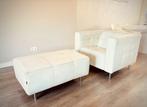 Gelderland 6111 - 3-zits+fauteuil+poef/wit Jan de Bouvrie, Ophalen, Gebruikt, Minder dan 75 cm, Design