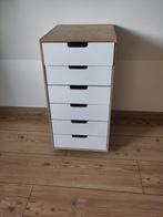 Handig klein kastje met 6 lades en wieltjes, Huis en Inrichting, Kasten | Ladekasten, Ophalen, Gebruikt, 50 tot 100 cm, Minder dan 100 cm