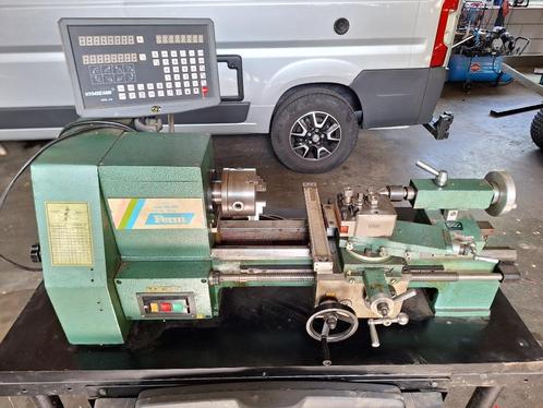 Ferm MD 350 draaibank met digitale as liniaal, Doe-het-zelf en Verbouw, Draaibanken, Gebruikt, Metaaldraaibank, Minder dan 500 mm