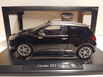 Citroen DS3 Cbriolet incl dakjes zwart  NOREV metal 1:18 KRD beschikbaar voor biedingen