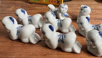 Chinese porselein Chopstick holder stokjes legger 8 stuks  beschikbaar voor biedingen