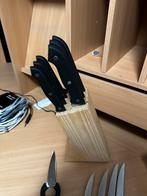 Messenblok met messen + keukenschaar, Ophalen, Nieuw, Rvs of Chroom, Bestekset