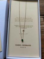 Isabel Bernard 14k gouden ketting met groen steentje, Sieraden, Tassen en Uiterlijk, Kettingen, Met hanger, Ophalen of Verzenden