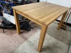 Handgemaakte eikenhouten tafel 130 cm x 90 cm x 79 cm., Huis en Inrichting, Tafels | Eettafels, Gebruikt, 100 tot 150 cm, Eikenhout