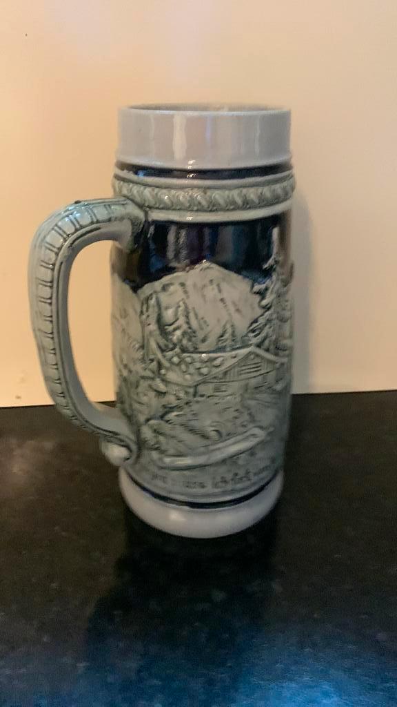 Vntage zgan Keramische Duitse Bierpul jaren 60, Verzamelen, Biermerken, Zo goed als nieuw, Pul(len), Overige merken, Ophalen of Verzenden