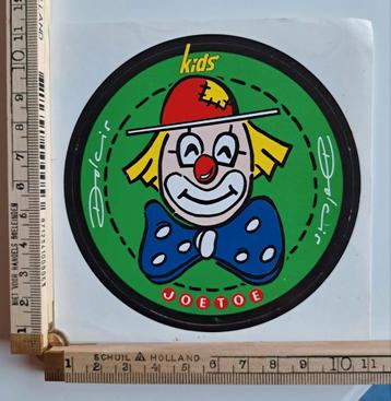 Vintage sticker Dolcis kids Joetoe clown pipo strip