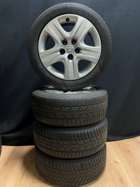 Originele Opel Design Velgenset 17inch+ Semperit Winterbande, Auto-onderdelen, Banden en Velgen, Banden en Velgen, Gebruikt, Ophalen