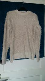 Mooi zacht fluffy truitje met glinstering, Ophalen of Verzenden, Zo goed als nieuw, Maat 42/44 (L), Beige