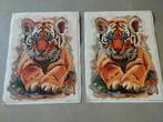 Diamond painting tijgers 30*40cm, Ophalen of Verzenden, Zo goed als nieuw, Wanddecoratie