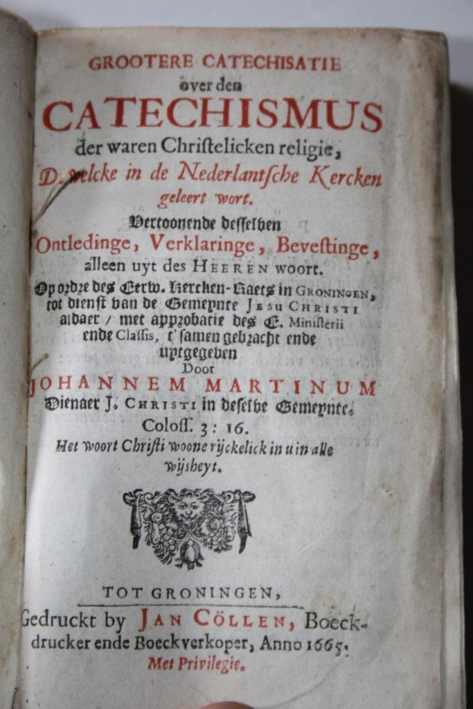 Johannem Martinum - Grootere Catechisatie (1665, incompleet), Antiek en Kunst, Antiek | Boeken en Bijbels, Ophalen of Verzenden