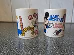 2 vintage Disney baby minni Mickey mokken 1987, Disney, Ophalen of Verzenden, N.v.t, Mickey Mouse