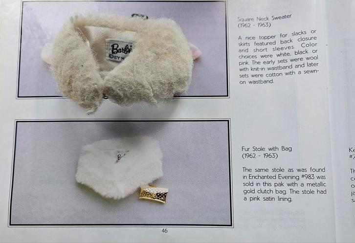 Vintage Barbie Stola #983 Enchanted Evening 1962/63, Verzamelen, Poppen, Gebruikt, Kleertjes, Ophalen of Verzenden