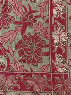 Vintage tafelkleed bloem patroon rood bruin 173/132, Binnen, Rechthoek, Ophalen of Verzenden