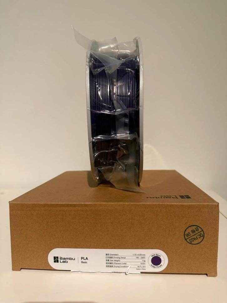 Bambu Lab PLA Basic Spool Filament - Indigo Purple - 10701, Computers en Software, 3D-printerbenodigheden, Nieuw, Ophalen of Verzenden