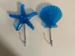 2 x blauwe kapstokhaak / haak kapstok. Thema: zee / strand., Ophalen, Kunststof, Wandhaken, Nieuw