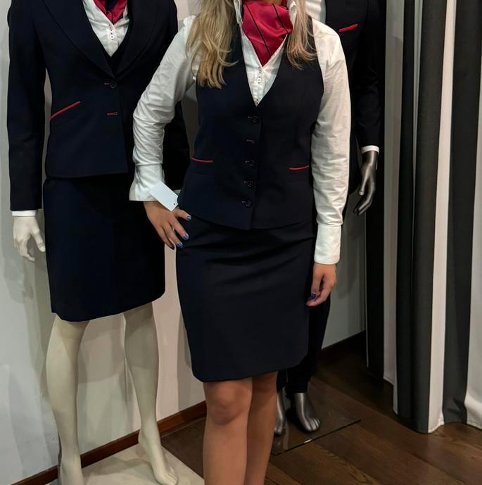 Stewardessen pak. Opleiding albeda., Kleding | Dames, Dames-kledingpakketten, Zo goed als nieuw, Maat 36 (S), Ophalen of Verzenden
